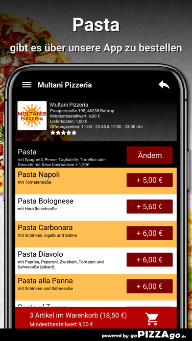 Multani Pizzeria Bottrop Screenshot