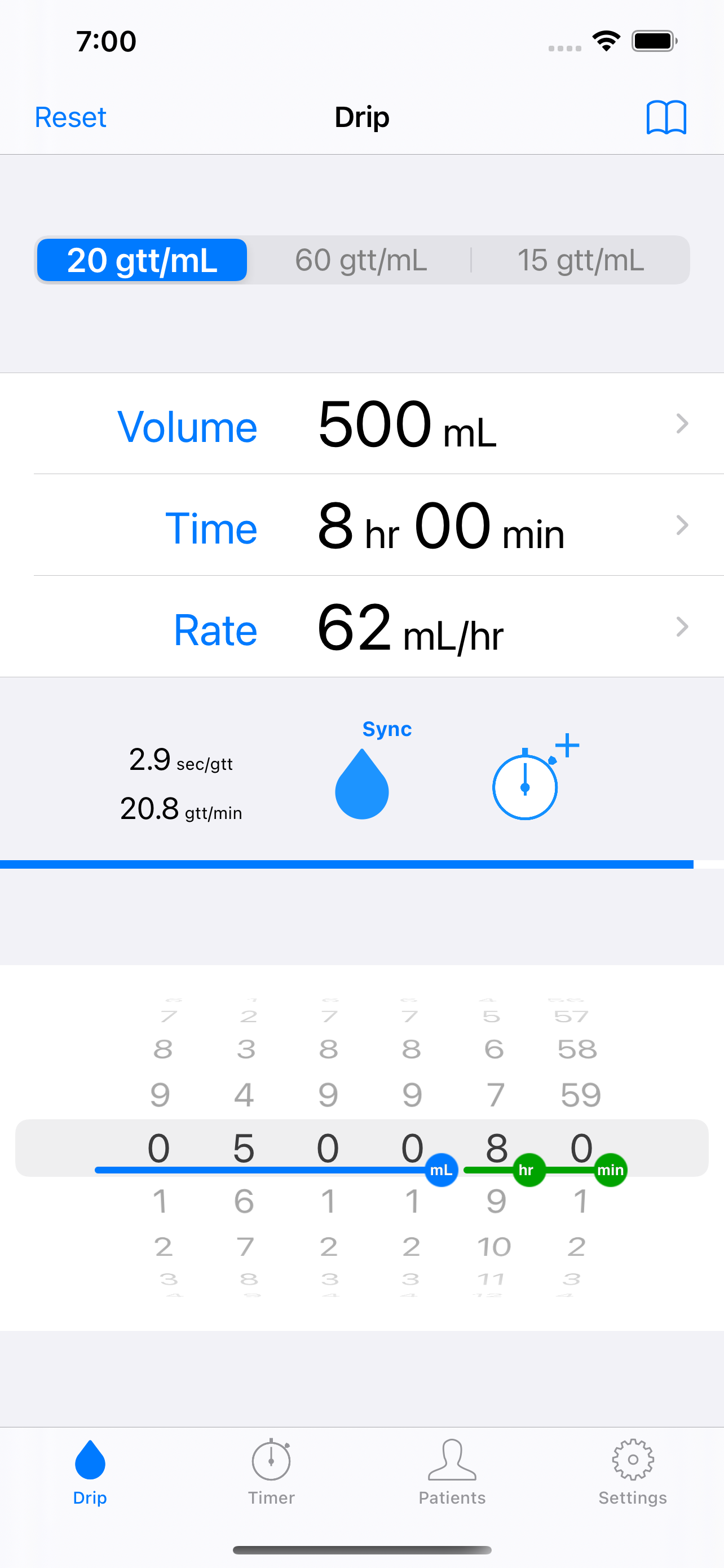 Drip Infusion - IV Rate Calc