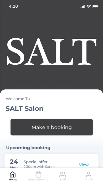SALT Salon Screenshot