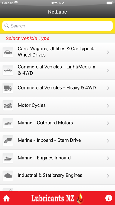 Screenshot #1 pour NetLube Lubricants NZ