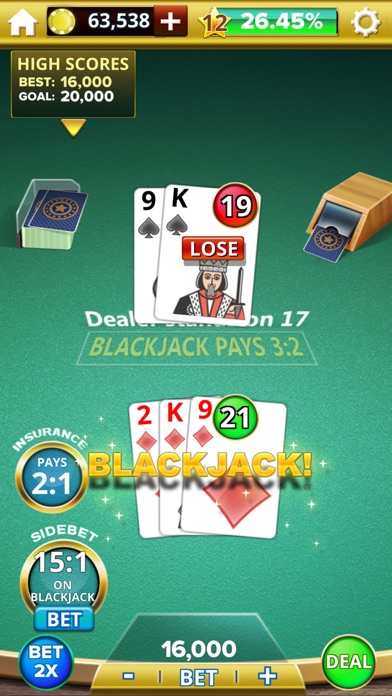 Blackjack 21 Casino Royale fun Screenshot
