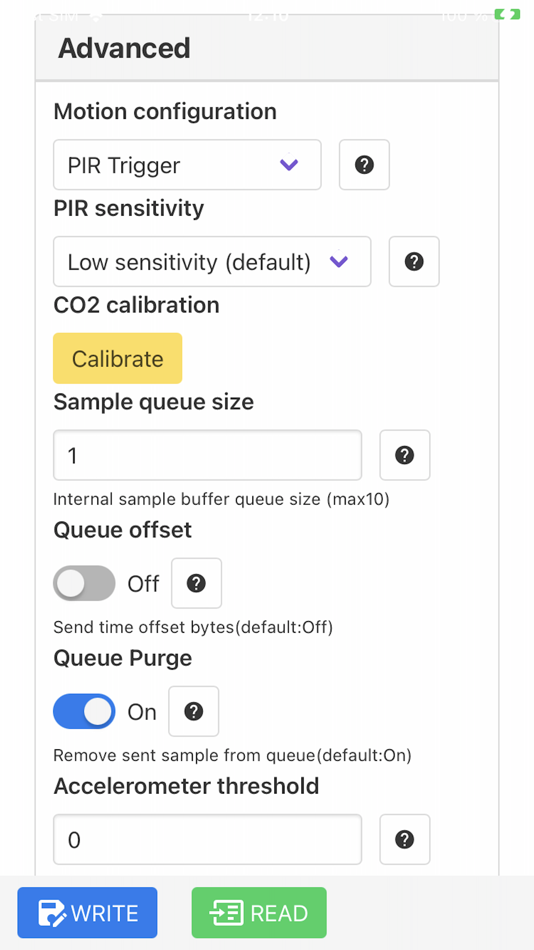 #2. Sensor settings (iOS) 来自: ELSYS