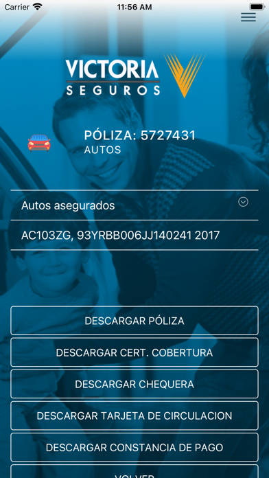 Victoria Seguros ASEGURADOS Screenshot