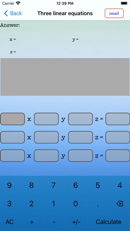 EqSolver Basic Calculator