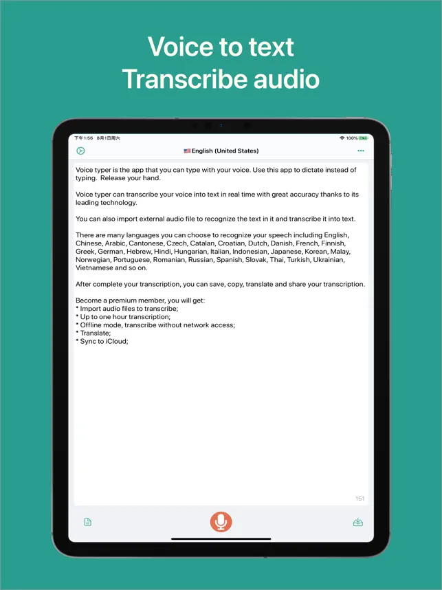 Voice Transcriber - Dictation4+_1