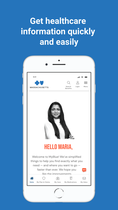 BCBSMA MyBlue Member App Screenshot