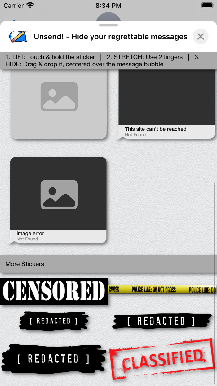 Unsend - Hide text messages