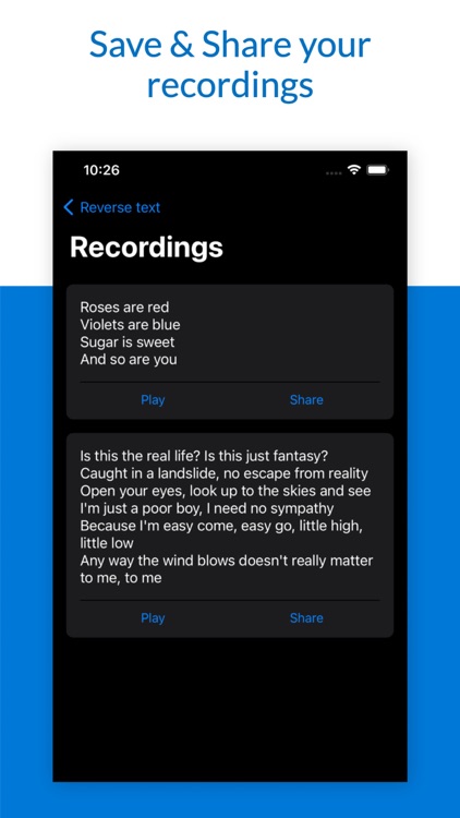 Reverse Audio Recorder
