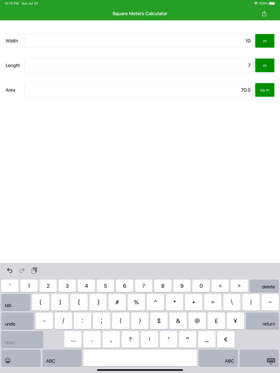 Screenshot #4 pour Square Meters Calculator