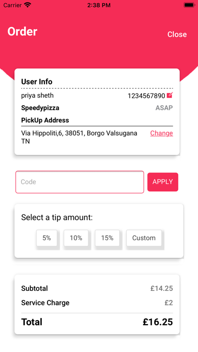 SpeedyPizzaFood Screenshot