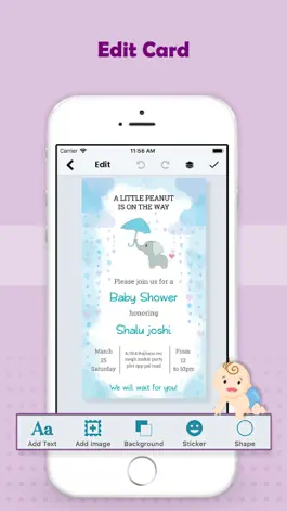 Game screenshot Baby Shower Card Maker hack