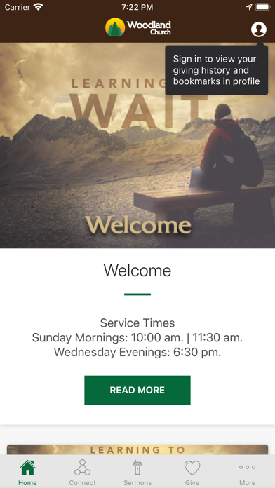 Woodland Church Mobile Screenshot