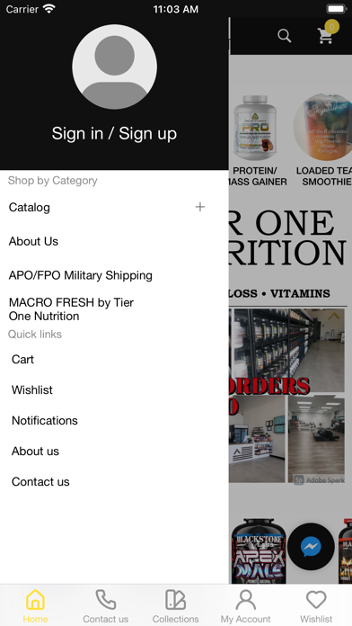 Tier One Nutrition Screenshot