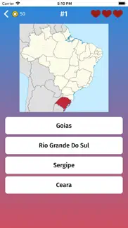 brazil: states map quiz game iphone screenshot 2