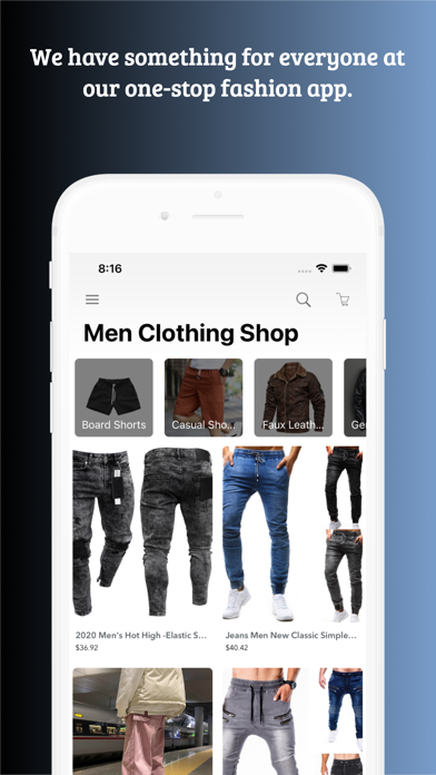 Men Clothes Shopping Online Screenshot