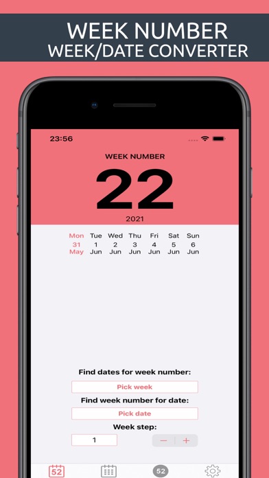 Week numbers with widget Screenshot