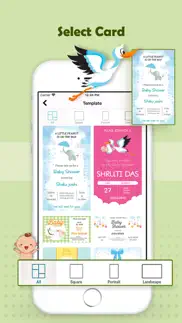 baby shower card maker iphone screenshot 2