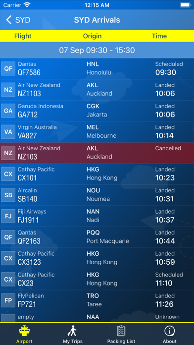Sydney Airport (SYD) + Radar Screenshot