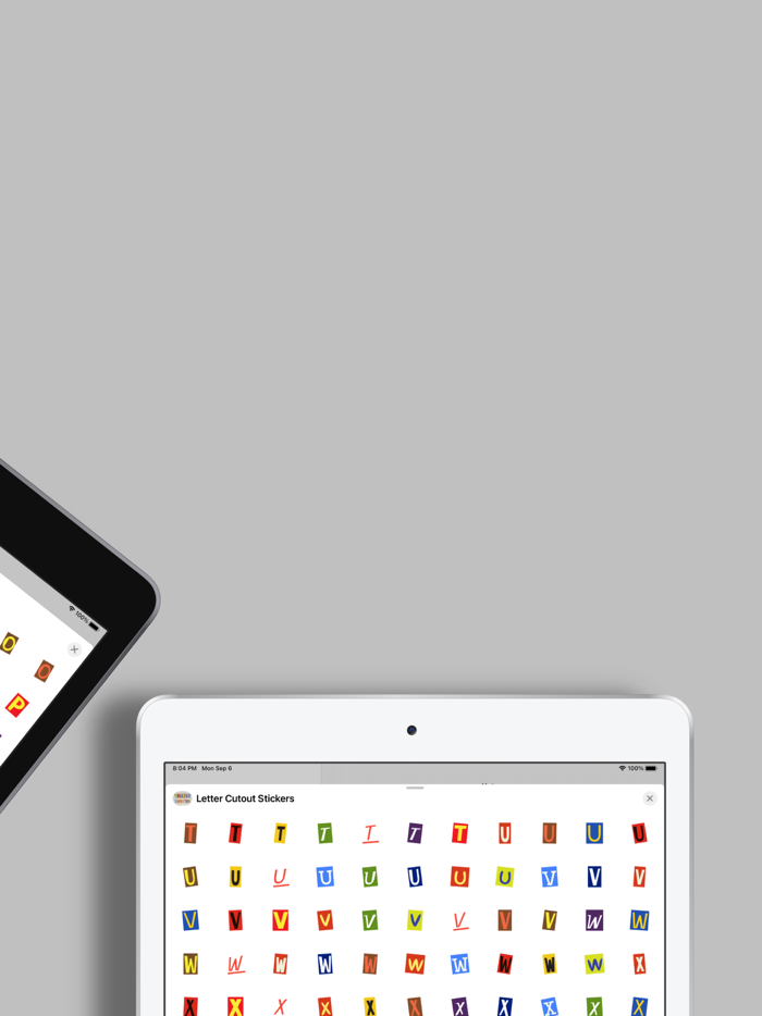 Letter Cutout Stickers