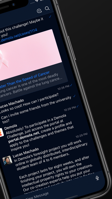Demola Chat Screenshot