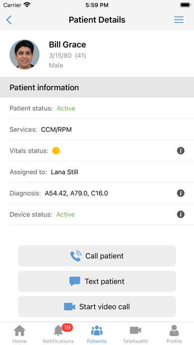 eCare21 CareTeam Screenshot