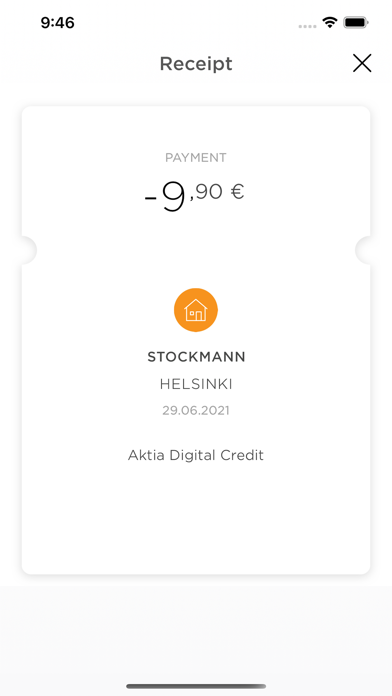 Aktia Wallet Screenshot