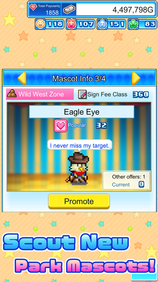 #3. Dream Park Story (iOS) Podle: Kairosoft Co.,Ltd