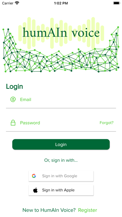 humAIn Voice Screenshot