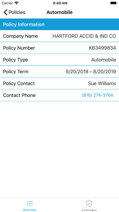 GDI Insurance Screenshot