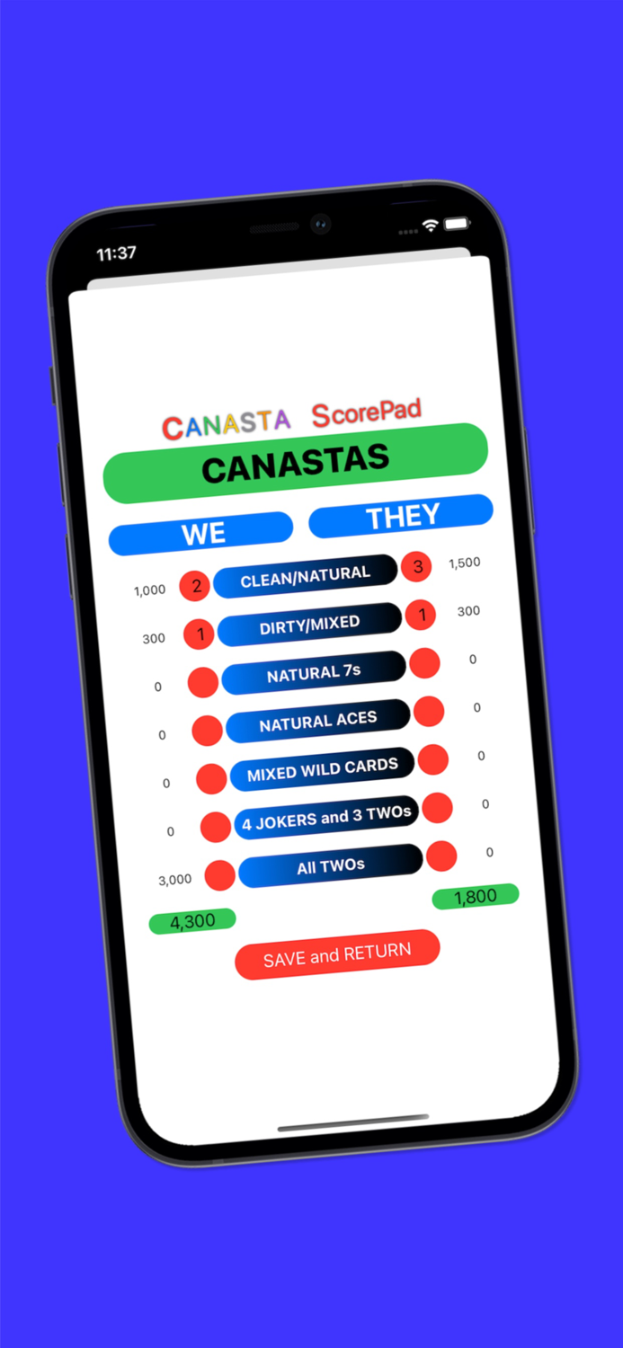 Canasta ScorePad
