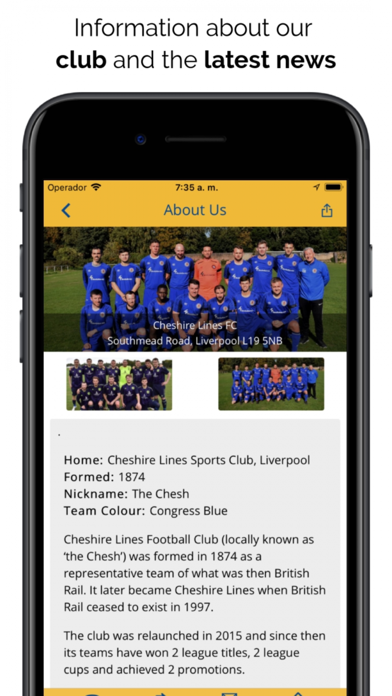 Cheshire Lines Football Club Screenshot