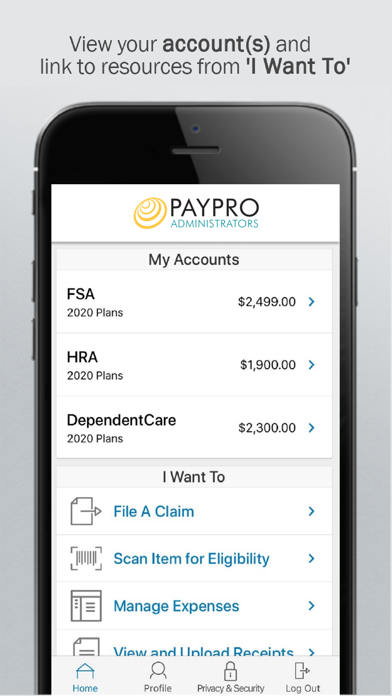 PayPro Flex Benefits Screenshot
