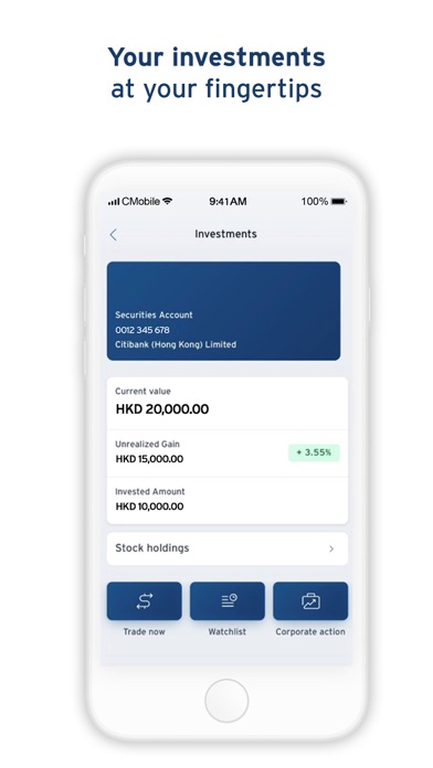 Citibank HK Screenshot