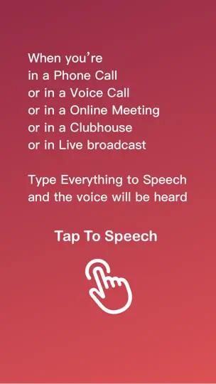 Captura de pantalla de Tap To Speech en iPhone 1