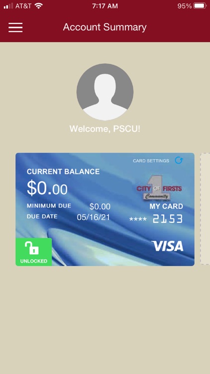 City of Firsts FCU Wallet