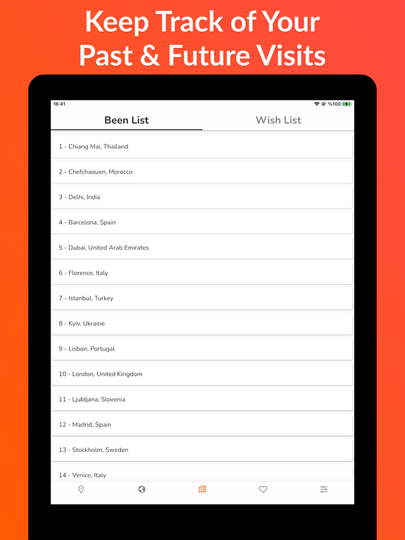 City Discover & Travel Tracker iPad screenshot 4 - Lifestyle app