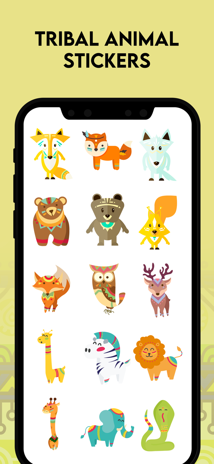 Tribal Animals Stickers