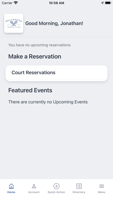 Belvedere Tennis Club Screenshot