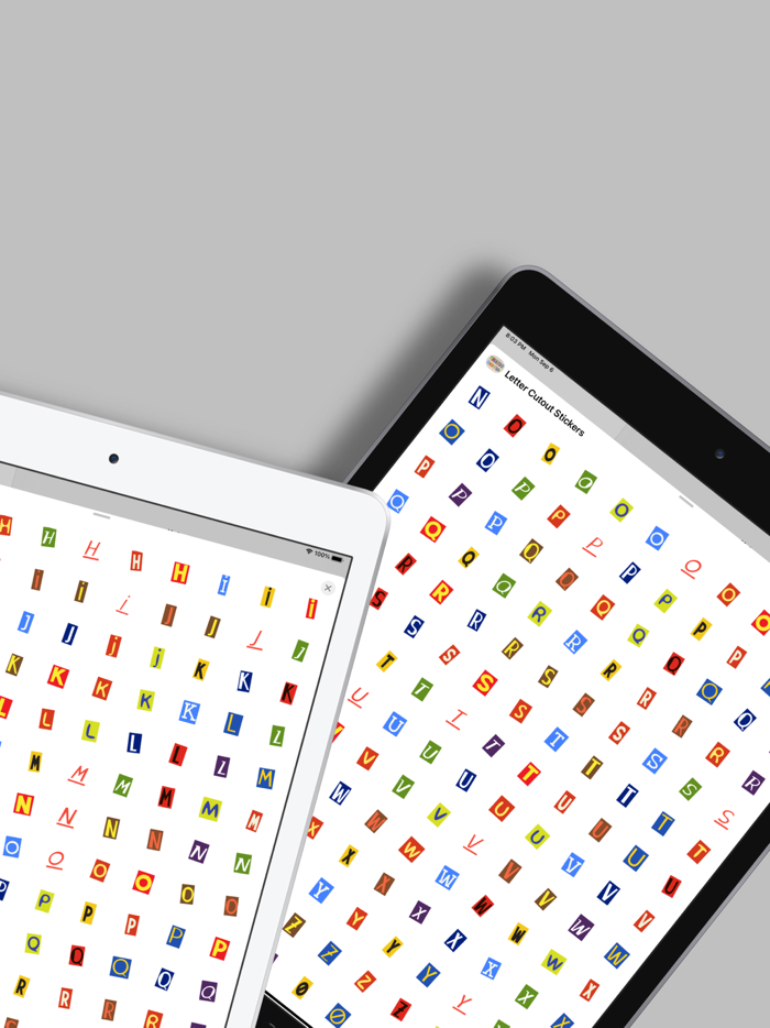 Letter Cutout Stickers