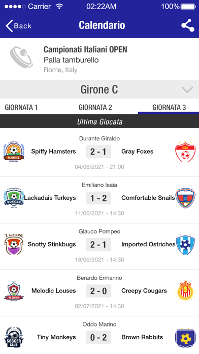 FIPT Livescore Screenshot