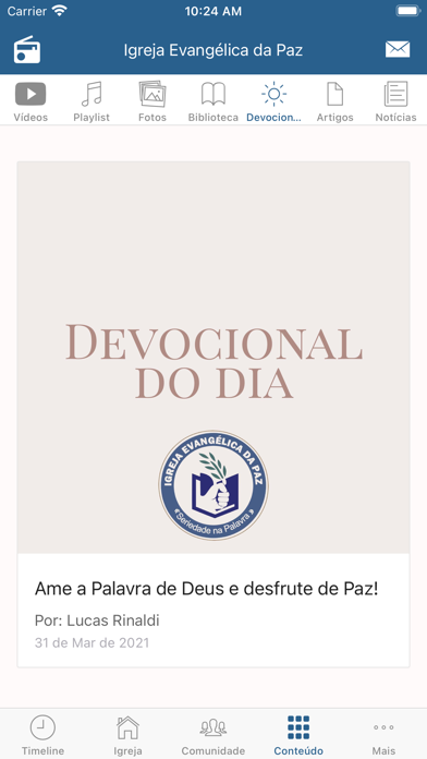 Igreja Evangélica da Paz Screenshot
