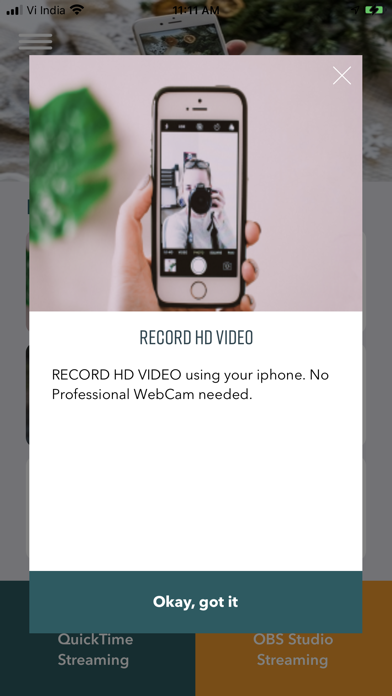 iWebCam : Phone to WebCam Screenshot