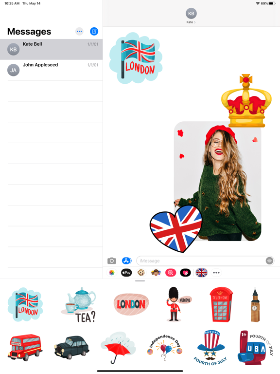 Screenshot #2 for British Stickers & Emoji