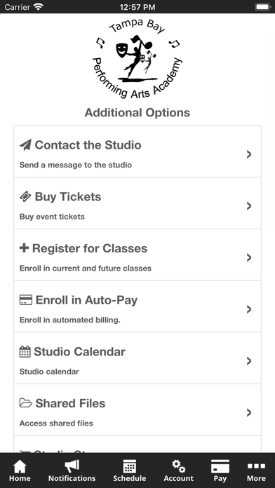 Tampa Bay Performing Arts Acad Screenshot