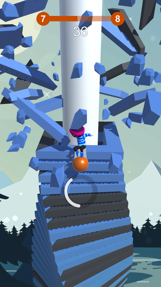 #3. Stack Jump Ball (iOS) 由: Manh Duc Nguyen
