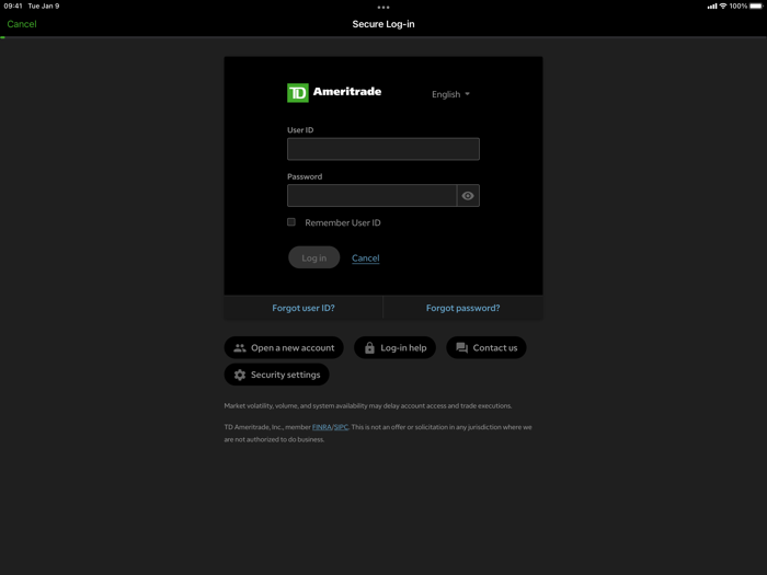 TD Ameritrade Authenticator