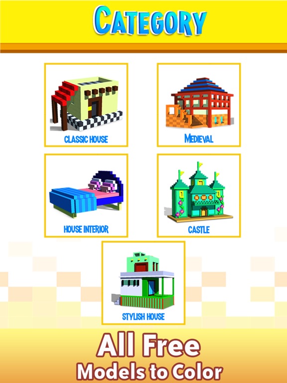 Screenshot #4 pour House 3D Voxel Color By Number