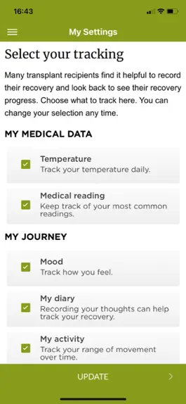Game screenshot My Transplant Tracker apk
