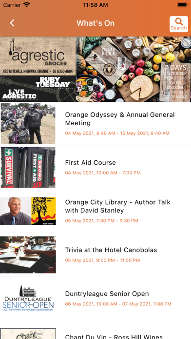 The Orange App Screenshot