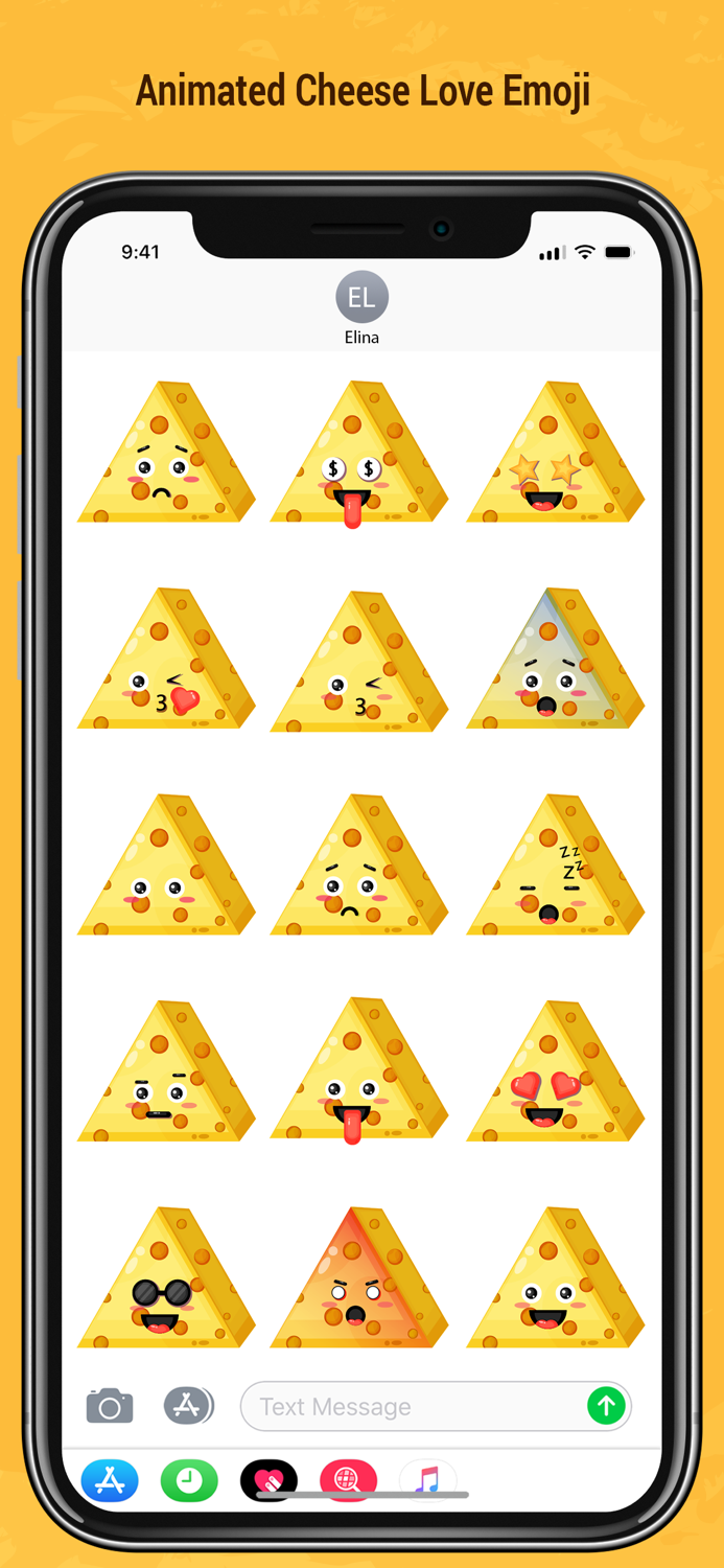 Animated Cheese Love Emoji